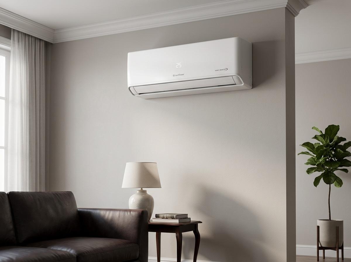 Modern home interior with AC