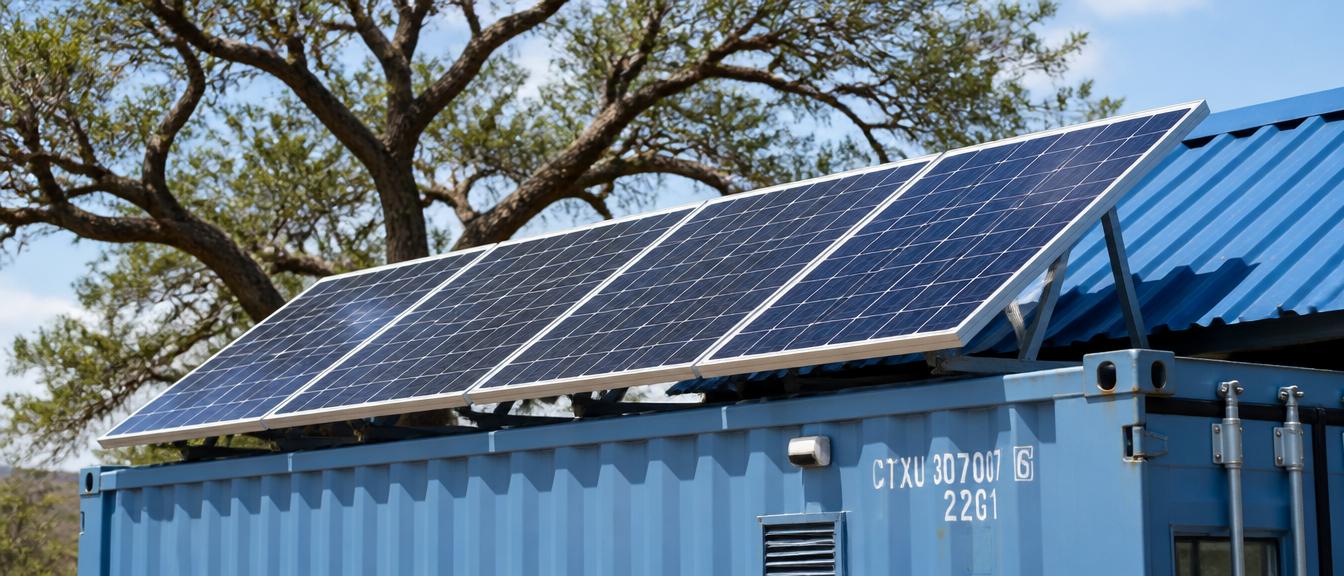 House with rooftop solar panels